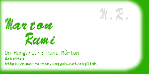 marton rumi business card